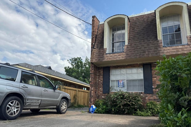 A house that authorities believe New Orleans jail escapee Antoine Massey used to record videos and release them on social media while still on the run is seen June 3, 2025, in New Orleans.