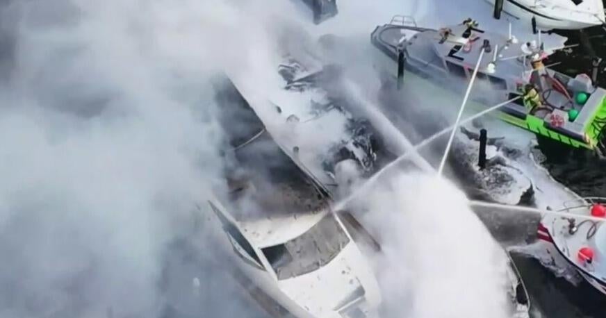 Crews battle 3 boat fires in Sunny Isles Beach