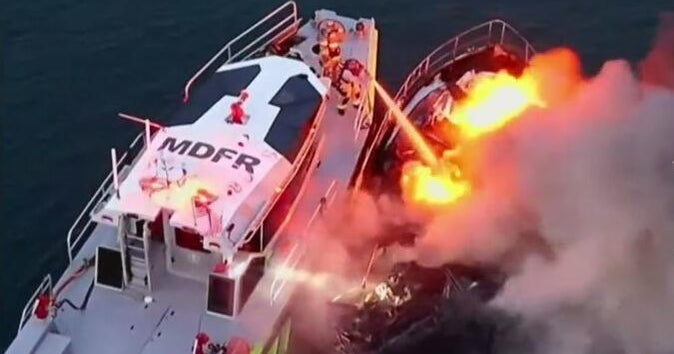 Crews battle multiple boat fires in Sunny Isles Beach
