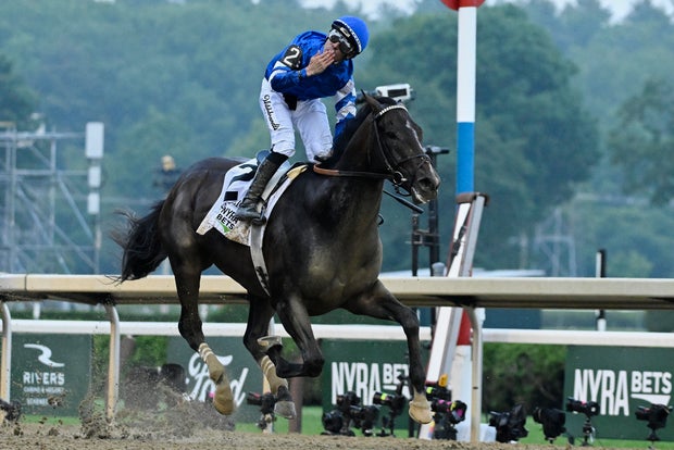 Sovereignty wins the 157th running of the Belmont Stakes