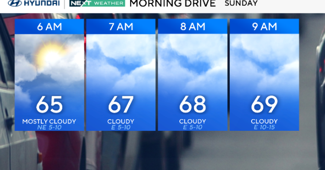 Cooler, mostly cloudy with a chance of rain and thunderstorms in Philly 