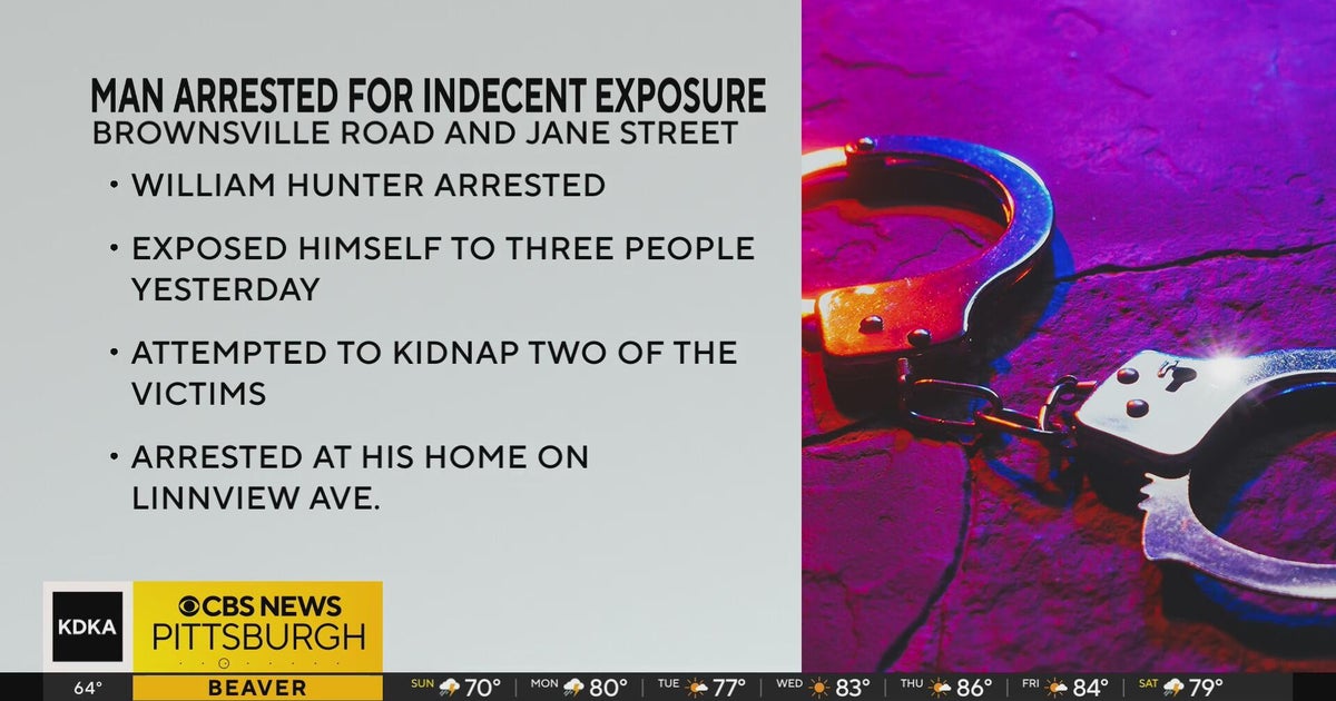 Arrest made after man accused of indecent exposure - CBS Pittsburgh