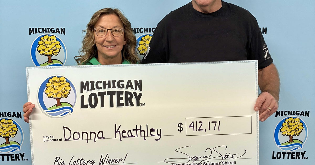 Michigan woman who's "usually not very lucky" wins $412K lotto jackpot 