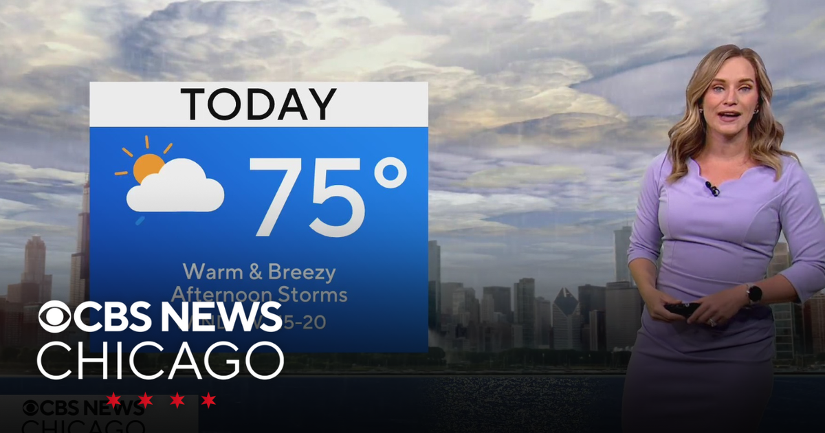 Warm day ahead before scattered showers Monday afternoon - CBS Chicago
