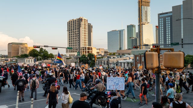Protestors Rally At Texas State Capitol Against ICE Raids And Deportations 