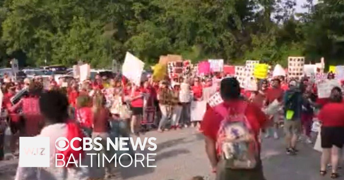 Baltimore County teachers rally for pay increases - CBS Baltimore
