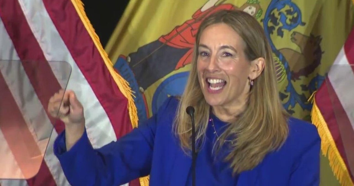 Rep. Mikie Sherrill wins Democratic primary for N.J. governor, CBS News projects 