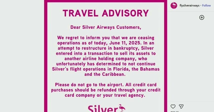 Florida-based Silver Airways ceases operations