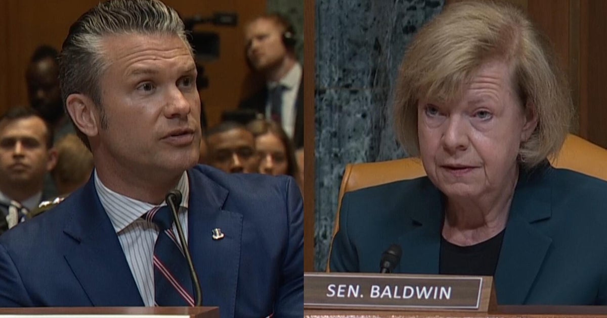 Watch: Baldwin grills Hegseth on what authority Trump has to send Marines to L.A.