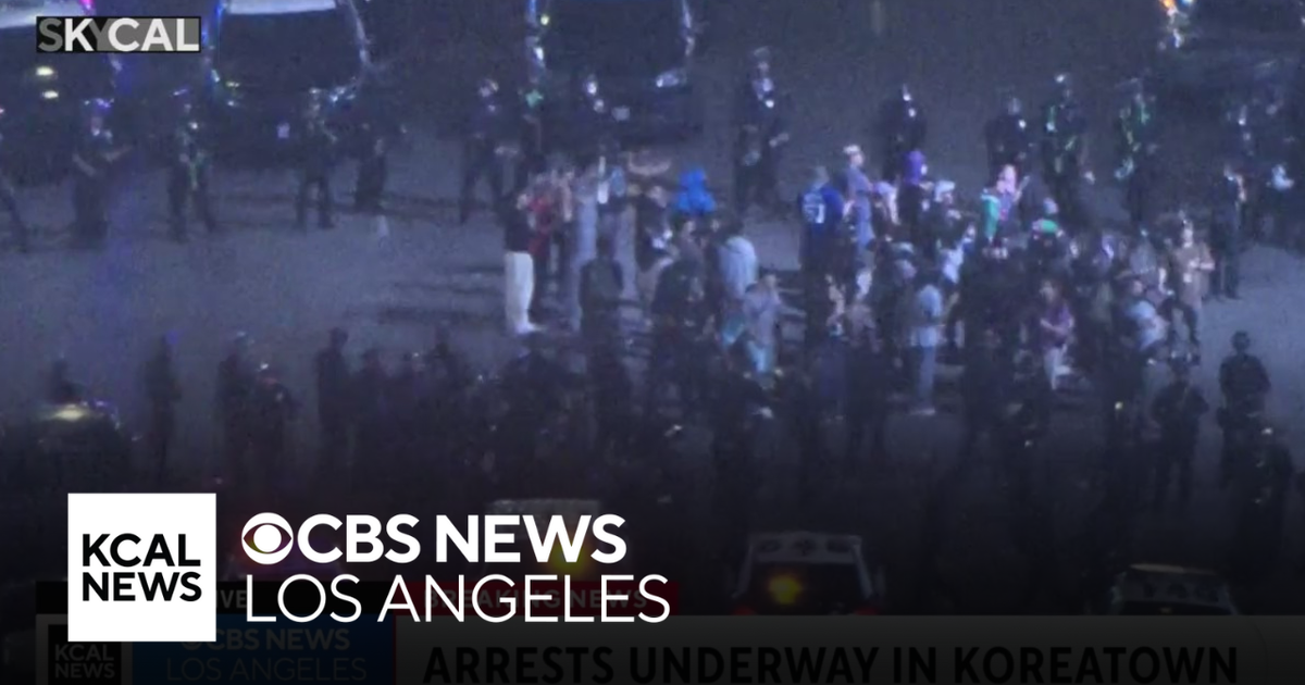 Group of protesters allowed to continue after briefly being surrounded ...