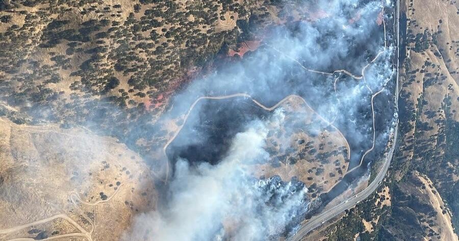 Dino Fire near San Luis Reservoir burns 200 acres as crews near 50% containment 