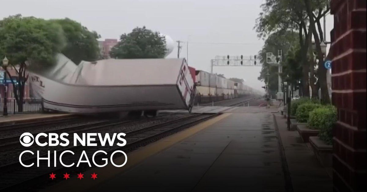 Freight train crashes into semi-trailer truck in LaGrange - CBS Chicago