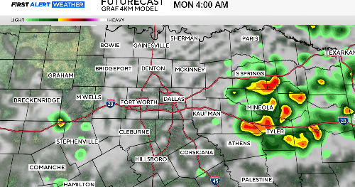 Small storm chances persist overnight into the morning in North Texas 