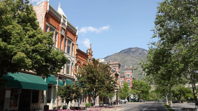 Scenic view of landscape against bright sun,Provo,Utah,United States,USA 