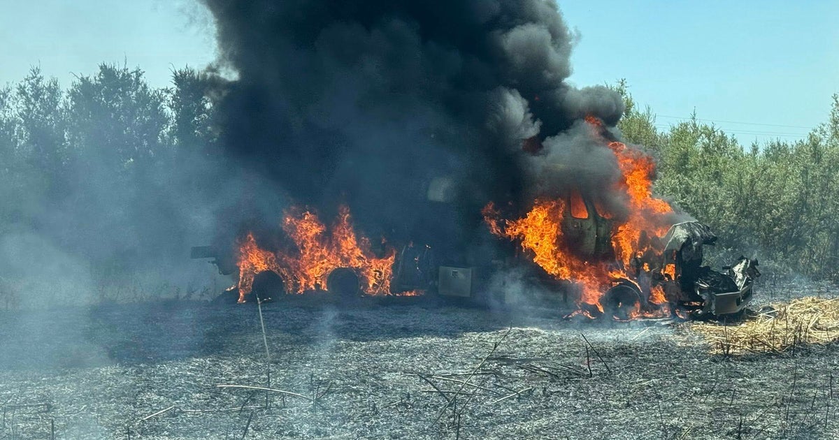 Controlled burn near Woodland catches up to, burns water tender truck 