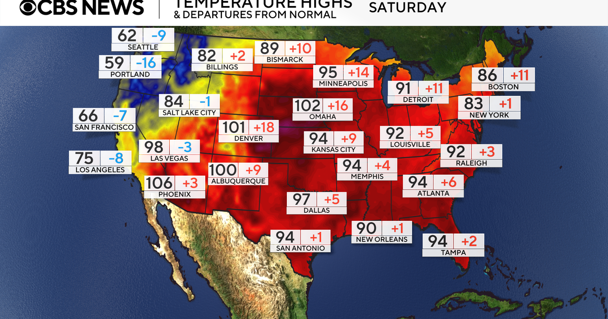 Maps show forecast for looming heat wave 