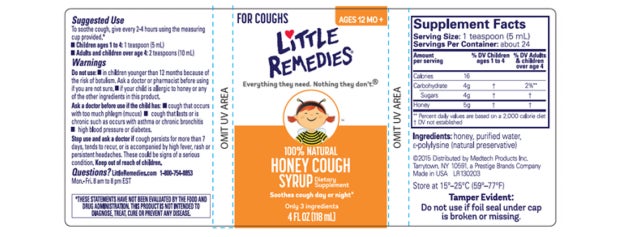 Recalled cough syrup packaging from Little Remedies
