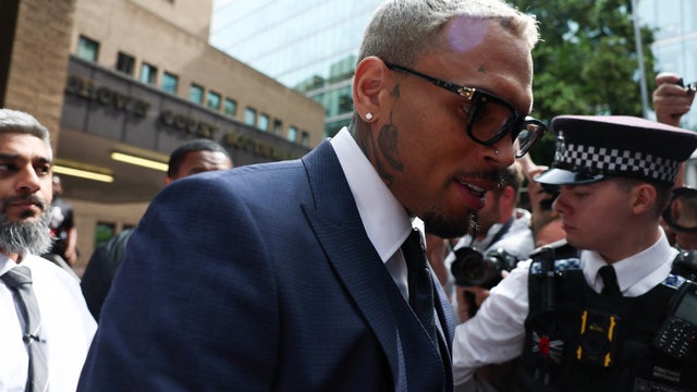 U.S. singer Chris Brown appears at Southwark Crown Court in London 