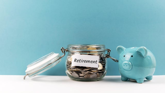 Piggy Bank and Coin Jar Savings For Retirement 