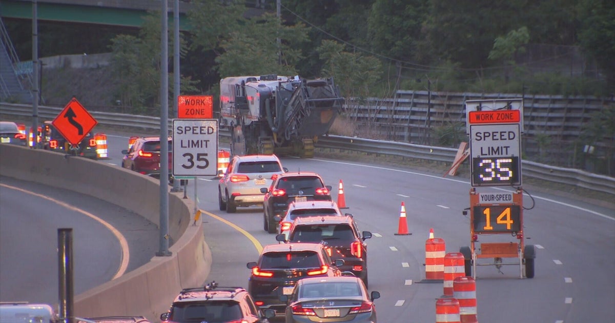 Mass Pike reducing traffic to one lane in each direction near Boston 