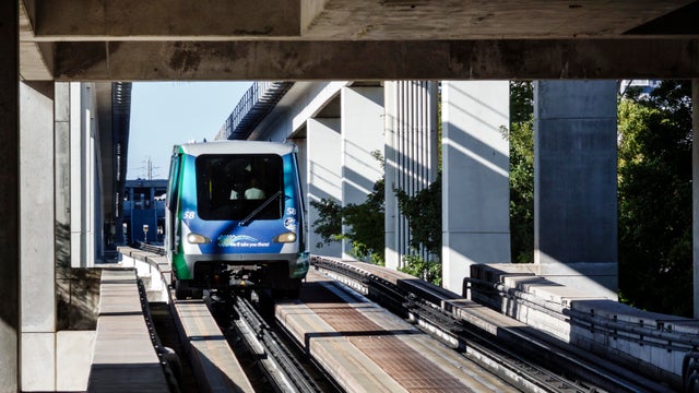 The Metro mover Station at Stephen P. Clark Government Center. 