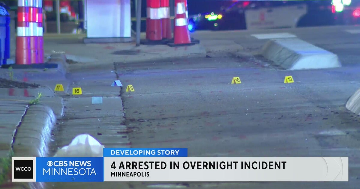 Four arrested in overnight shooting in downtown Minneapolis - CBS Minnesota
