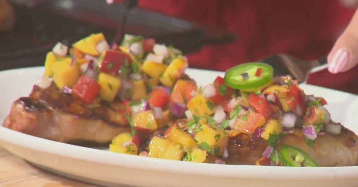 Grilled Pork Chops with Peach Salsa | Chef Janet on Talk Pittsburgh 