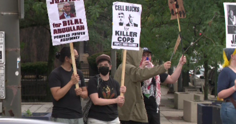 Protesters rally at Baltimore Police Headquarters over recent deaths involving officers 