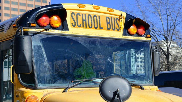 Yellow School Bus closeup 