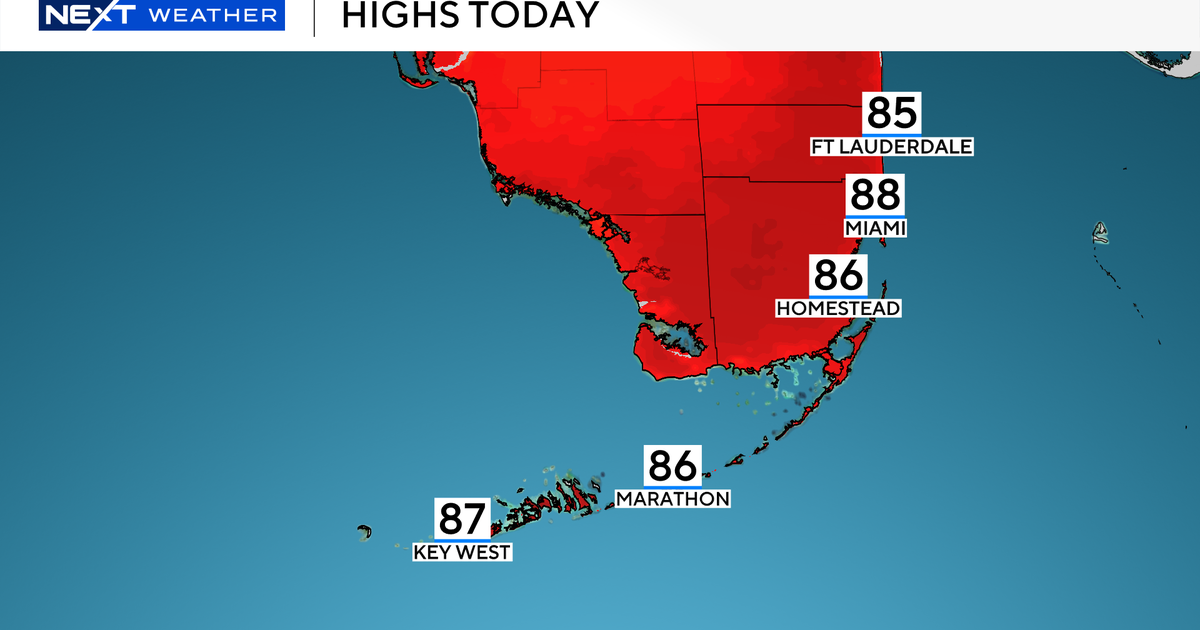 Scattered afternoon showers and storms across South Florida 