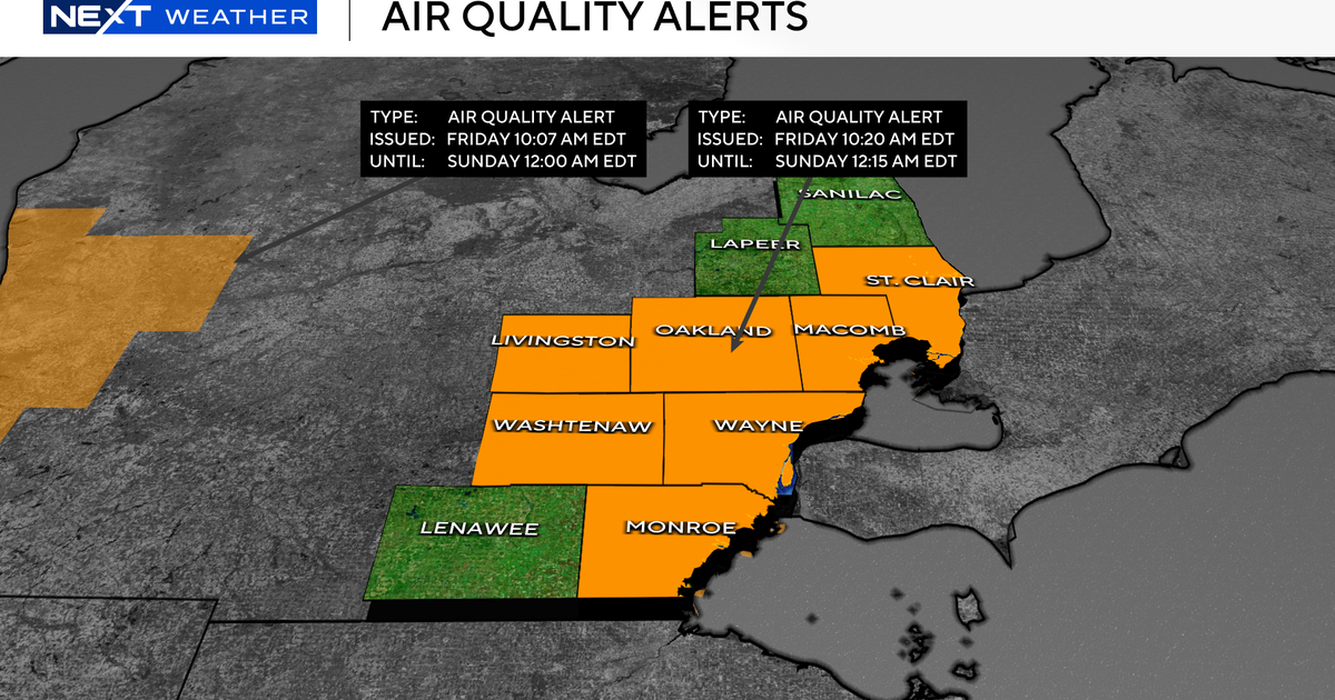 Air quality alerts issued for much of Southeast Michigan this weekend 