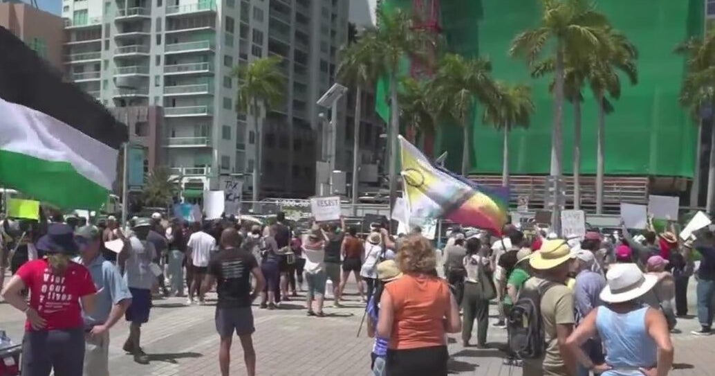 No Kings protest at Miami’s Torch of Freedom