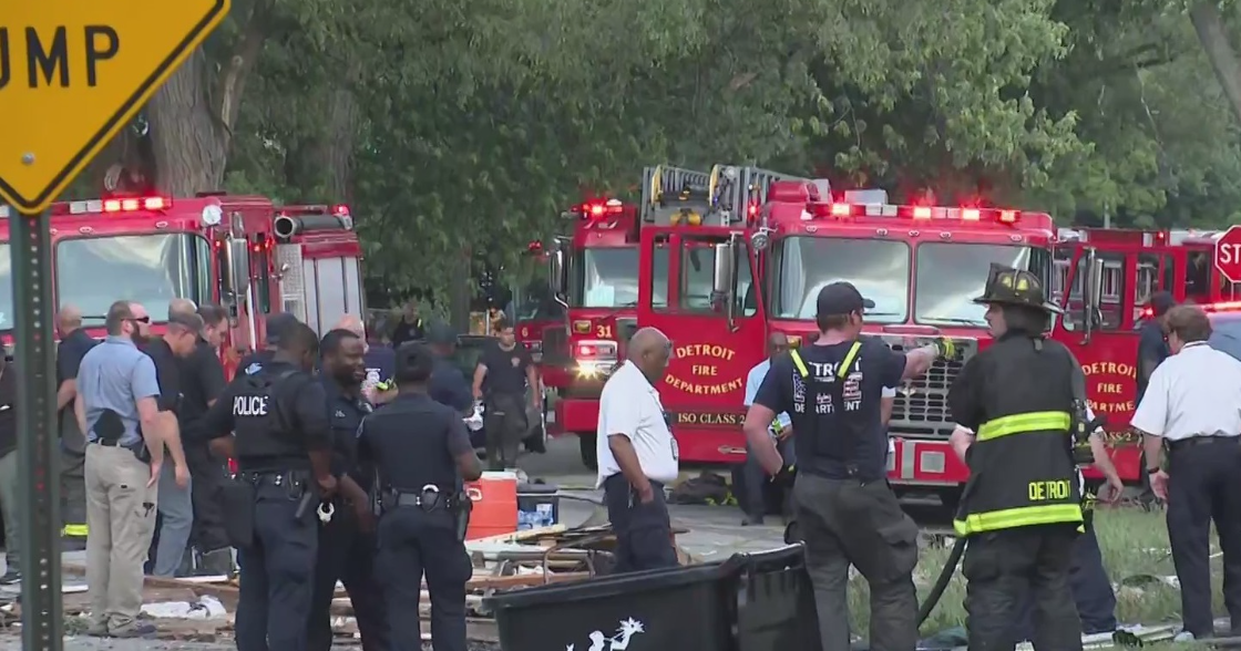 House explodes on Detroit's east side; at least 1 person injured 