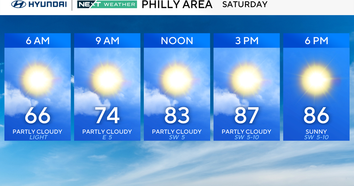 Mostly sunny skies with slightly warmer temperatures on Saturday 