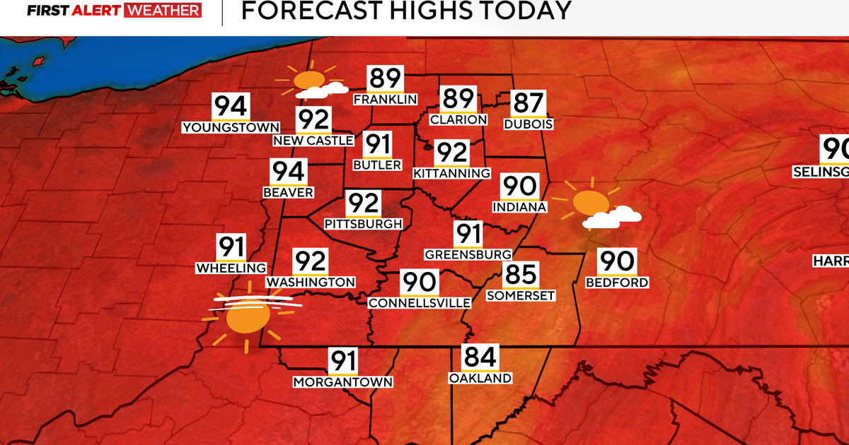 Hot weather in Pittsburgh remains on Sunday as storm chances loom on Monday 