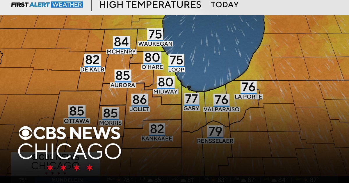 Chicago weather: Cooler, less humid Monday - CBS Chicago