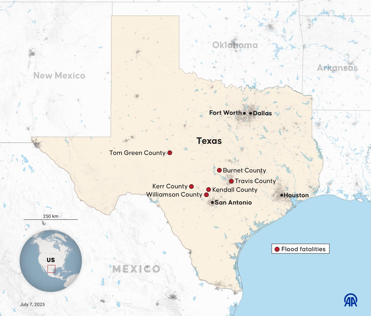 Maps show where devastating flash - Gettyimages 2223282419 
