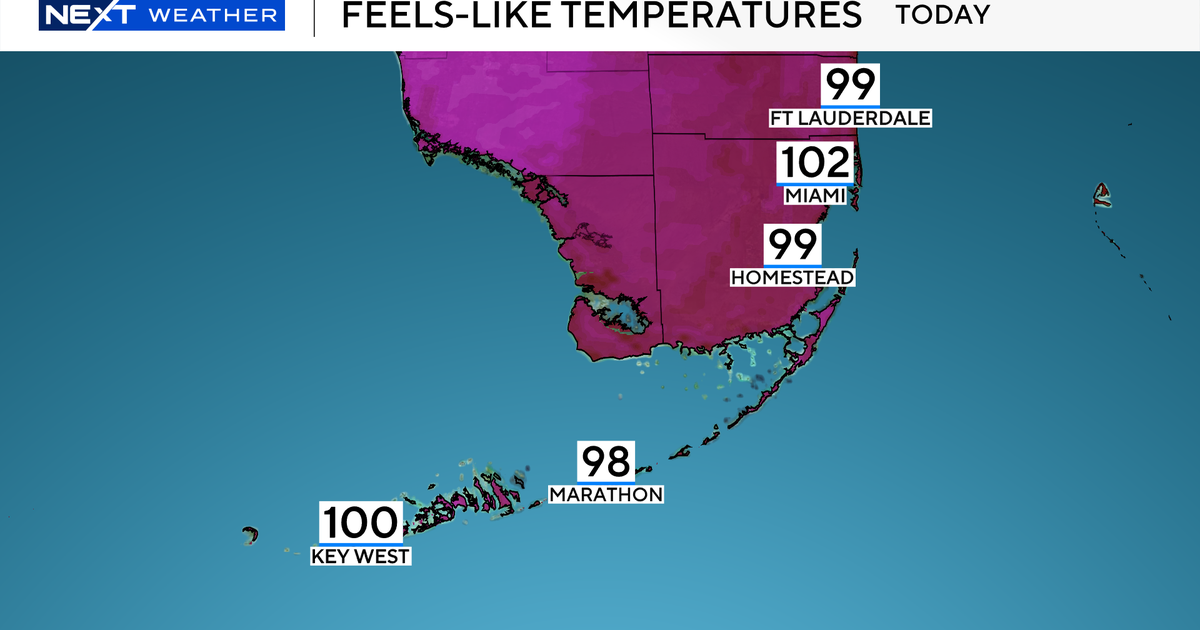 Triple digit "feels like" temps in South Florida 