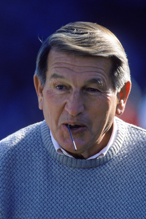 A close up of Hall of Fame Quarterback Johnny Unitas of the Baltimore Colts 