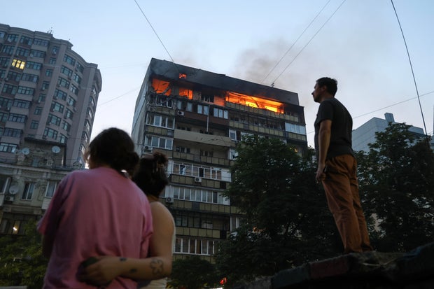 Massive Russian Drone And Missile Attack On Kyiv