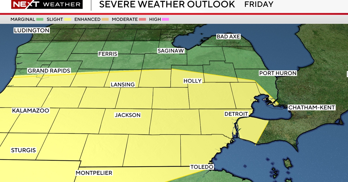 Strong storms possible in Southeast Michigan Friday and Saturday 