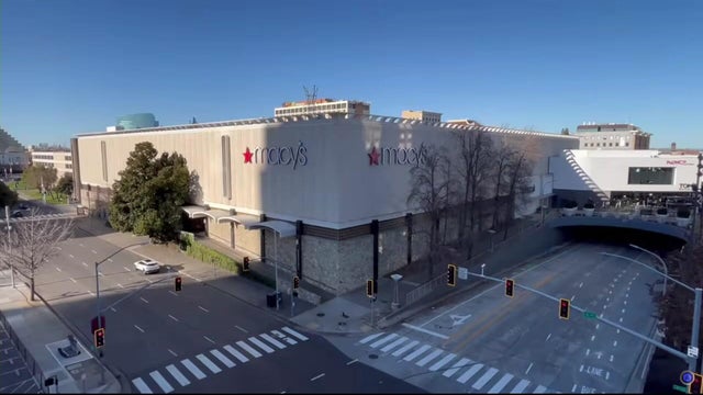 A Macy's store is all that remains of an aging shopping mall that was replaced by the Golden 1 Center arena, seen at right, in Sacramento, Calif. on Wednesday, Sept. 14, 2016. The new home of the Sacramento Kings is the most technologically advanced venue 