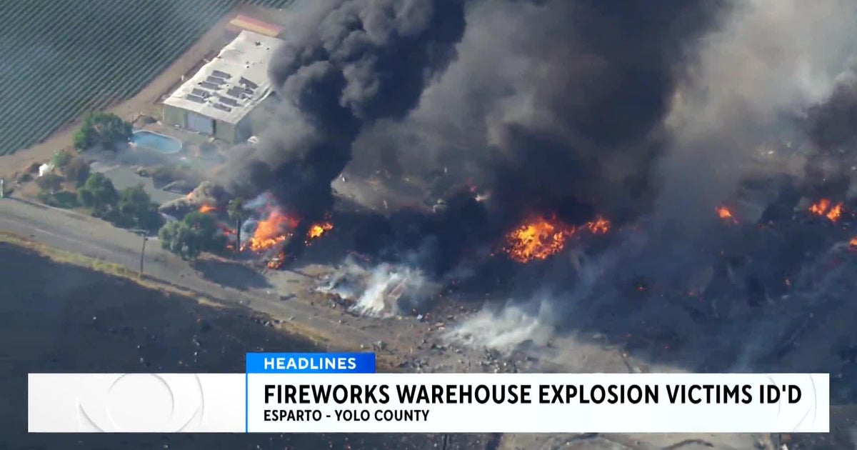All 7 Esparto fireworks warehouse explosion victims identified - CBS ...