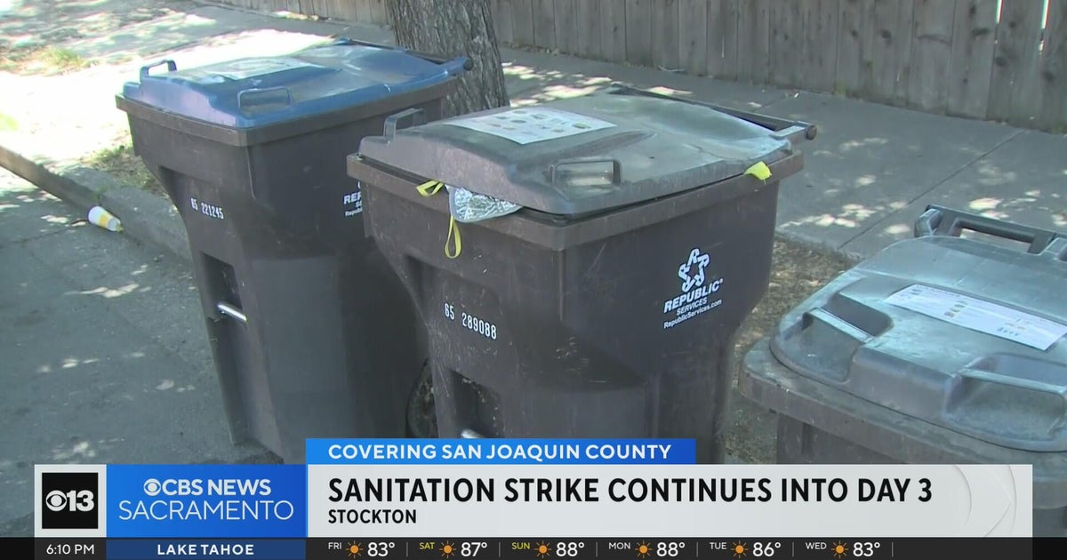 Stockton sanitation strike continues into day 3