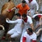 Running of the bulls in Spain