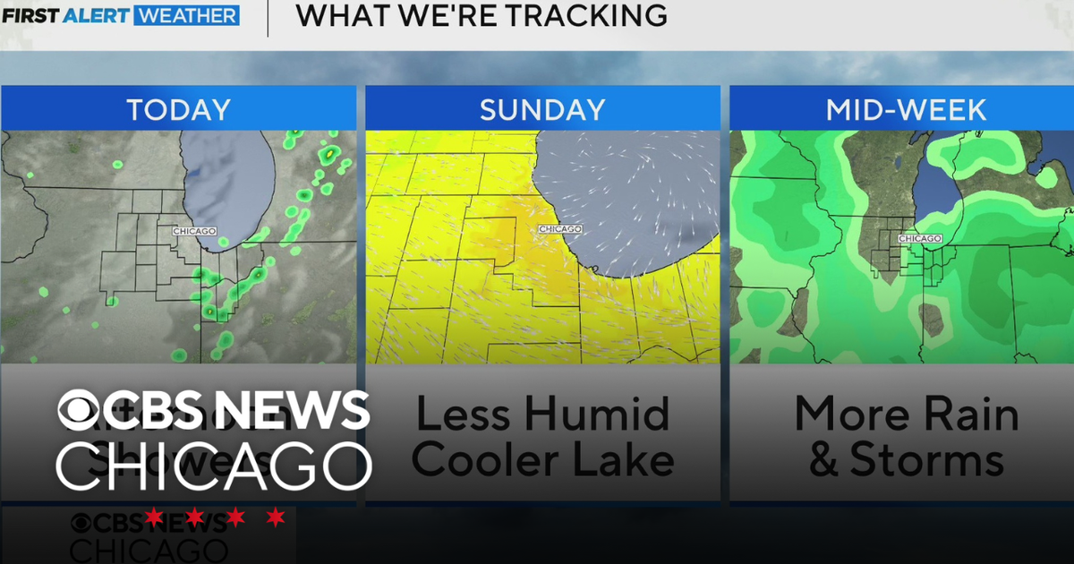 Scattered showers by afternoon for Chicago area - CBS Chicago