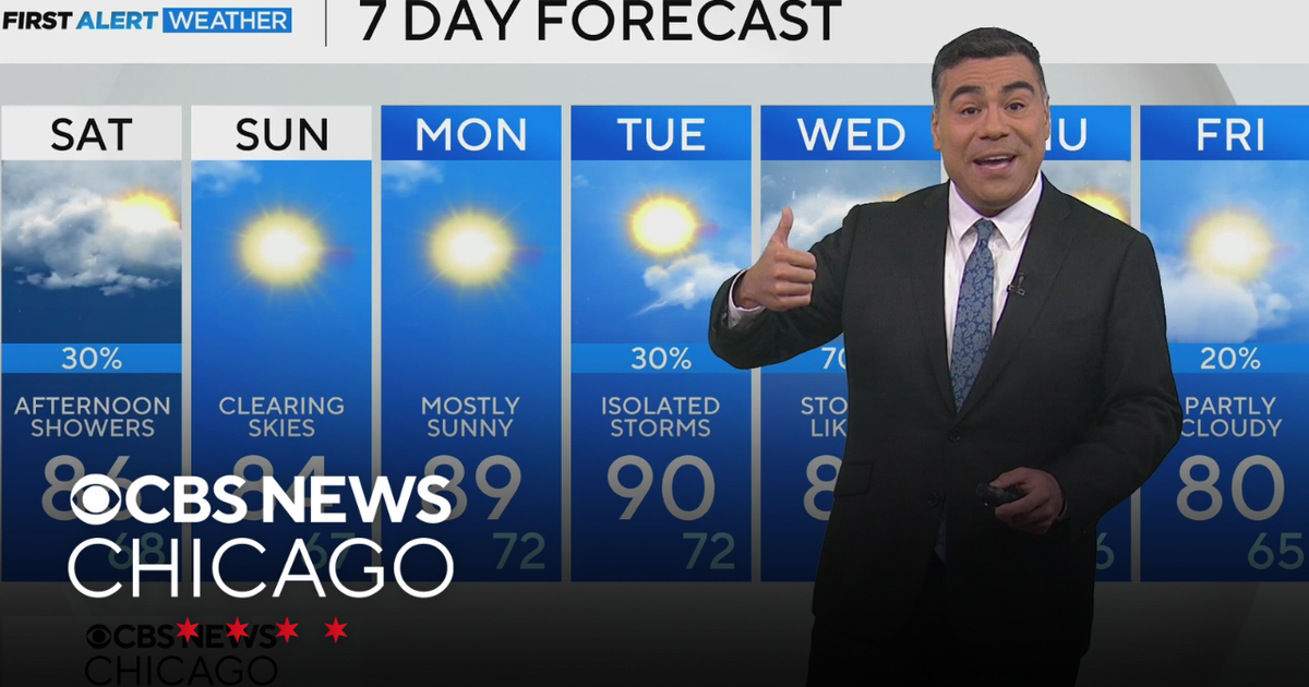 Afternoon showers, highs in the 80s in Chicago - CBS Chicago