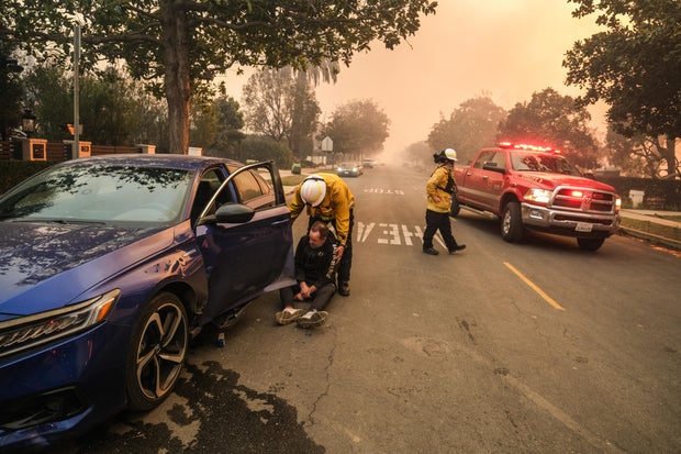 Evacuating amid massive Los Angeles fires 