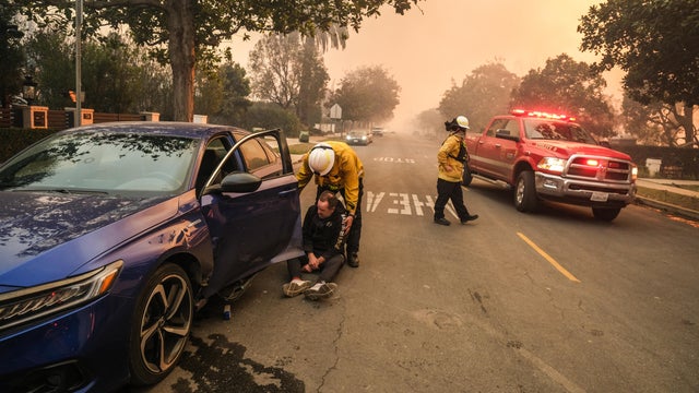 Evacuating amid massive Los Angeles fires 
