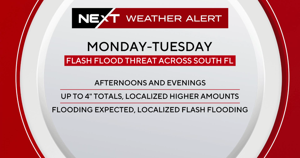 NEXT Weather Alert Days: Flash flooding threats across South Florida for Monday and Tuesday